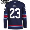 New York Rangers tröja Adam Fox Adidas 2023-24 Navy Tredje Authentic - NHL Tröjor Barn